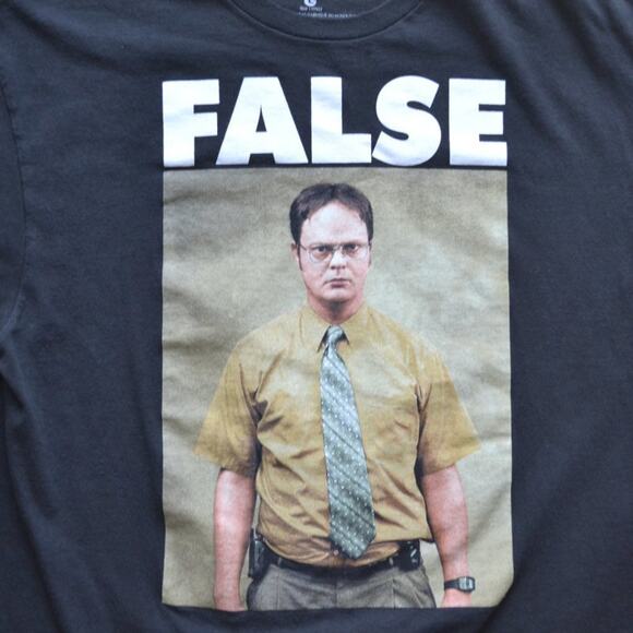 The Office Short Sleeve Tee Ripple Junction FALSE Graphic Dwight - Picture 3 of 5